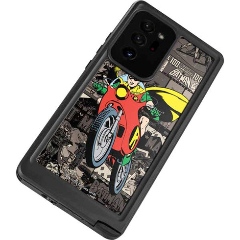 DC Comics Robin Vintage Action pose pattern Galaxy Note20 Ultra 5G Waterproof Case